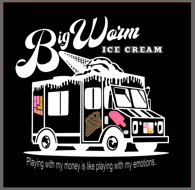 Short Sleeve T-Shirt - Big Worm Ice Cream